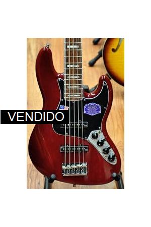 Fender American Deluxe Jazz Bass V Wine Red Fender American Deluxe Jazz Bass V Wine Red